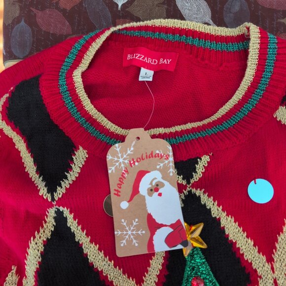 Blizzard Bay Ugly Christmas Sweater NWT Sz L - Picture 9 of 10